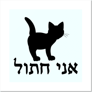 I'm A Cat (Hebrew, Masculine) Posters and Art